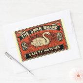 Das Schwan-Marken-Sicherheits-Match Rechteckiger Aufkleber (Umschlag)