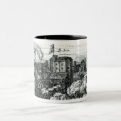 Das Schwan-Theater auf dem Bankside Zweifarbige Tasse (Mittel)