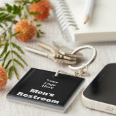 Das Schwarz-Business-Logo für Männer hier Schlüsselanhänger (Vorderseite rechts)