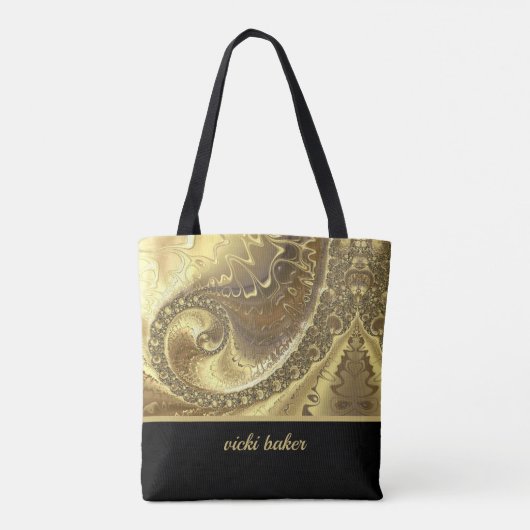 Das Schwarz-Gold-Deco Tasche (Rückseite)