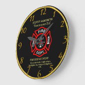Das Schwarz-Rot-Abzeichen des Feuerwehrmanns Große Wanduhr (Winkel)