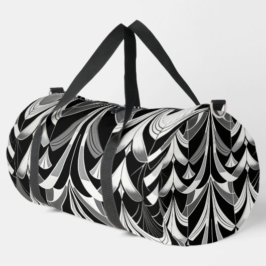 Das Schwarz-Weiß-Feinschmecker Duffle Bag (Linke Ecke)