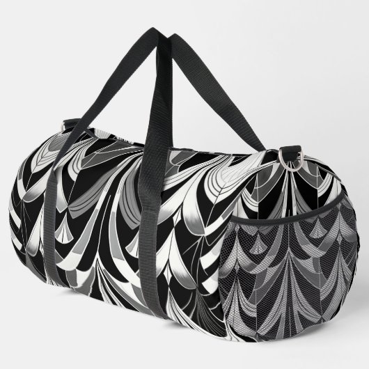 Das Schwarz-Weiß-Feinschmecker Duffle Bag (Rechte Ecke)