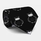 Das Schwarz-Weiß-Owl Krawatte (Gerollt)