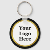 Das Schwarz-weiße Gold-2-Logo von Business Schlüsselanhänger (Vorderseite)