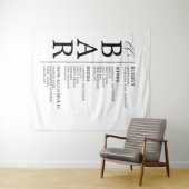 Das Schwarz-weiße Klassische Bar für Hochzeiten Wandteppich (Beispiel (Horizontal))