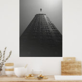 Das schwarz-weiße Poster eines Mannes fällt (Küche)