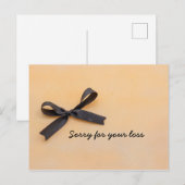 Das schwarze Band tut Ihrer Verlustkarte leid Postkarte (Vorne/Hinten)