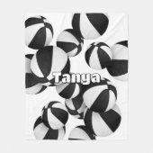 Das schwarze Basketballteam färbt die Gestaltung d Fleecedecke (Vorderseite)