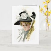 Das schwarze Bonnet Karte (Gelbe Blume)