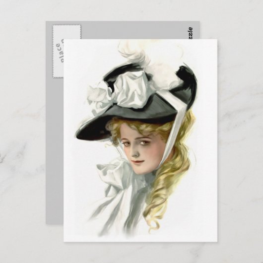 Das schwarze Bonnet Postkarte (Vorne/Hinten)