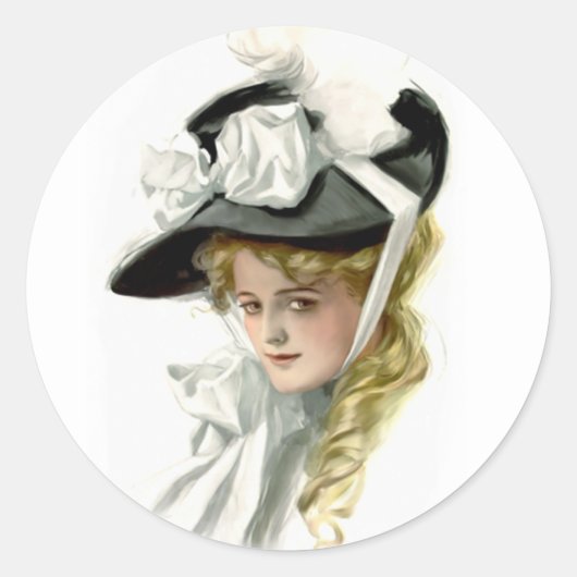 Das schwarze Bonnet Runder Aufkleber (Vorderseite)