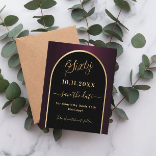 Das schwarze Bordeaux-Budget für 60. Geburtstag Sa Flyer