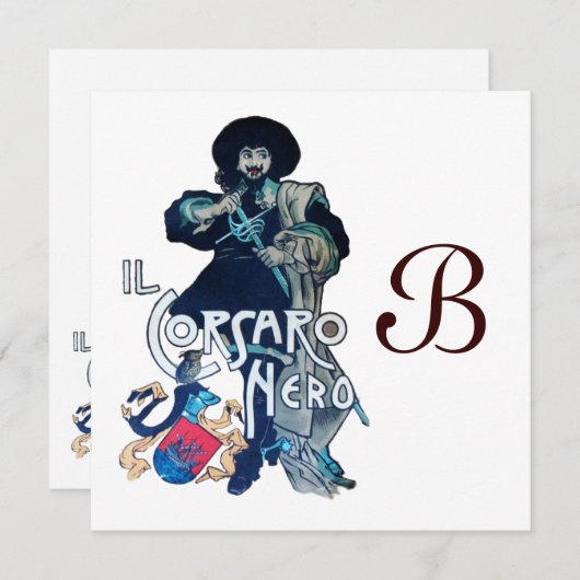 DAS SCHWARZE CORSAIR-MONOGRAMM, weiß Ankündigung (Vorne/Hinten)