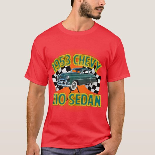 Das Schwarze der Männer Chevy 1953 210 T-Shirt (Vorderseite)