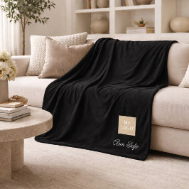 Das schwarze Firmenlogo - benutzerdefiniertes Firm Fleecedecke