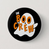 Das Schwarze Halloween der Boo-Crew-Geisterfamilie Button (Vorderseite)