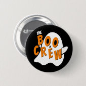 Das Schwarze Halloween der Boo-Crew-Geisterfamilie Button (Vorne & Hinten)