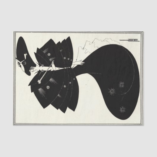 Das Schwarze Kap von Aubrey Beardsley Tissue Seidenpapier (Vorderseite)