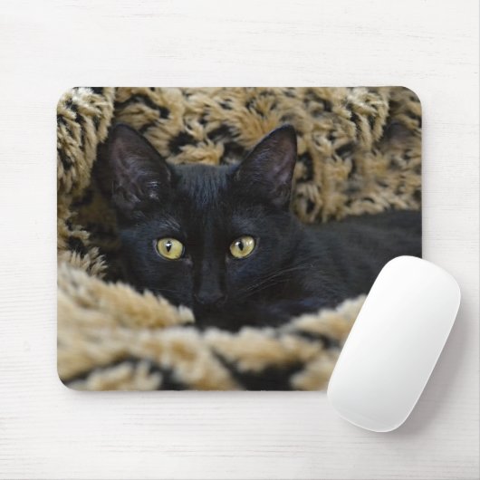 Das schwarze Kätzchen Mousepad (Mit Mouse)