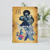 DAS SCHWARZE KORSAIR MONOGRAMM-Pergament Ankündigung (Stehend Vorderseite)