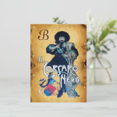 DAS SCHWARZE KORSAIR MONOGRAMM-Pergament Ankündigung (Stehend Vorderseite)