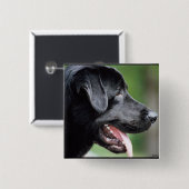 Das schwarze Labrador Button (Vorne & Hinten)