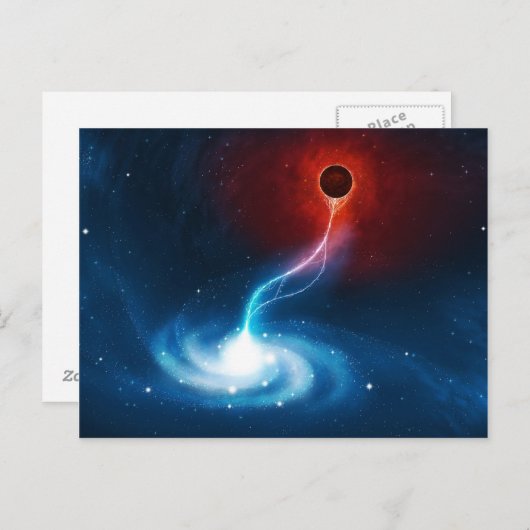 Das schwarze Loch Postkarte (Vorne/Hinten)