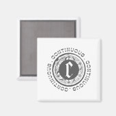 Das schwarze Logo bleibt erhalten Magnet (Vorderseite/Rückseite)