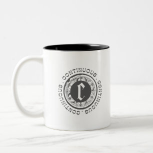 Das schwarze Logo bleibt erhalten Zweifarbige Tasse