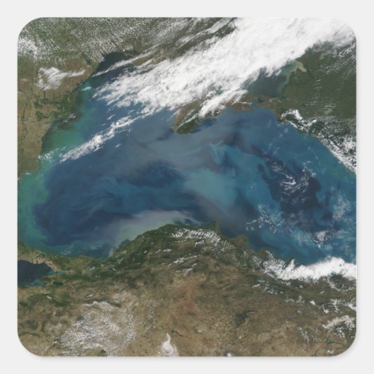 Das Schwarze Meer in Ostrussland Quadratischer Aufkleber (Vorderseite)