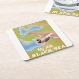 Das Schwarze Meer Reiseplakat Rechteckiger Pappuntersetzer
