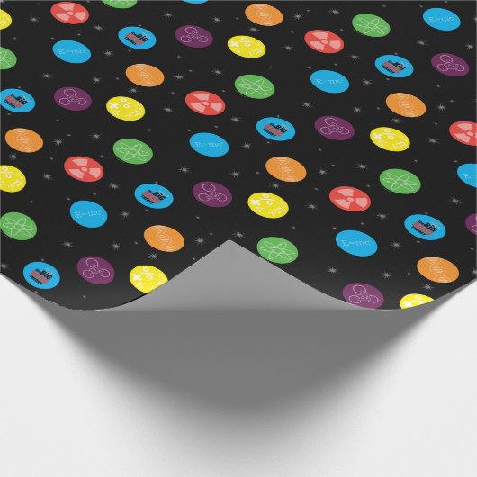 Das schwarze Muster der Urknall-Theorie Geschenkpapier (Ecke)