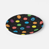 Das schwarze Muster der Urknall-Theorie Pappteller (Schrägansicht)