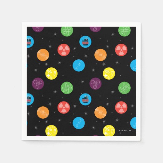 Das schwarze Muster der Urknall-Theorie Serviette (Vorderseite)