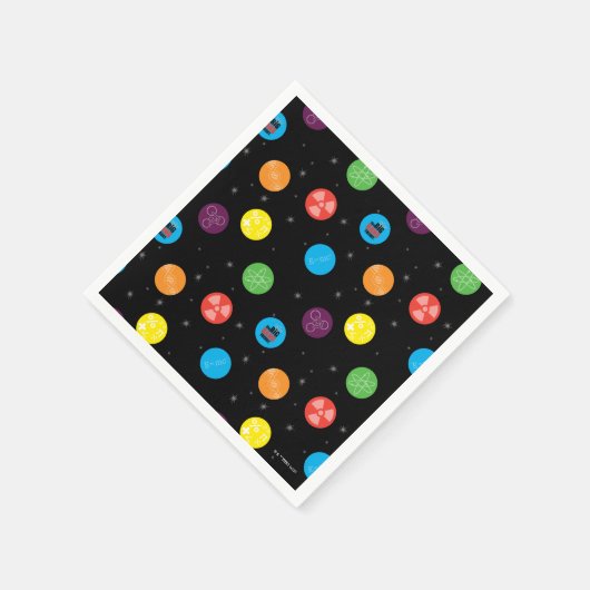 Das schwarze Muster der Urknall-Theorie Serviette (Ecke)