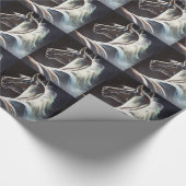 Das schwarze Pferd Geschenkpapier (Ecke)