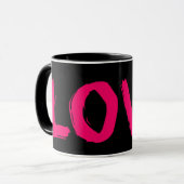 Das schwarze Rosa der Liebe-Tassen-11oz durch Tasse (Vorderseite Links)