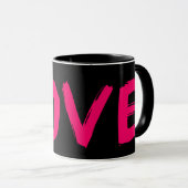Das schwarze Rosa der Liebe-Tassen-11oz durch Tasse (VorderseiteRechts)