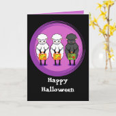 Das schwarze Schafe Halloween Karte (Gelbe Blume)