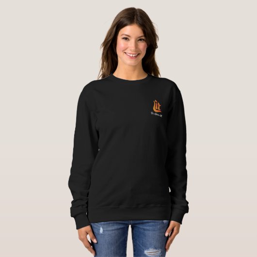 Das schwarze Sweatshirt der Frauen (Vorne ganz)