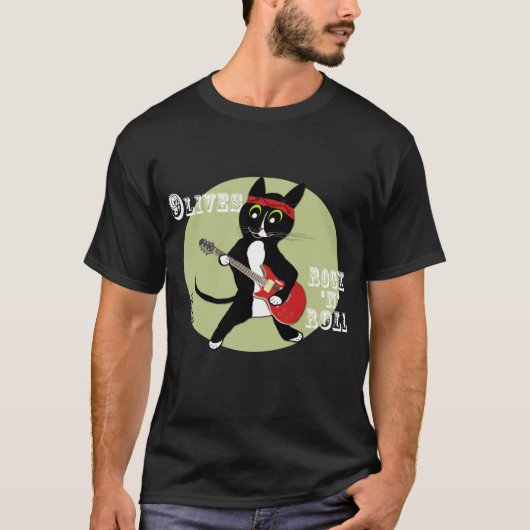 Das schwarze T-Shirt der schwarze Katze (Vorderseite)
