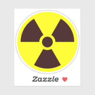 Das schwarze Treileisymbol im gelben Hintergrund Aufkleber