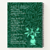 Das schwarze Tulpen-Notebook Notizblock (Rückseite)