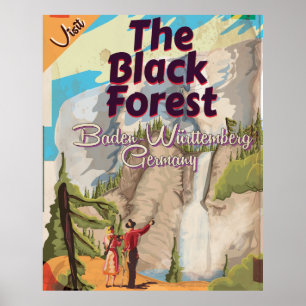 Das schwarzer WaldVintage Reise-Plakat Poster