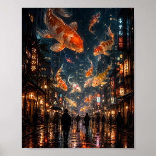 Das schwebende Koi-Plakat Poster (Vorne)