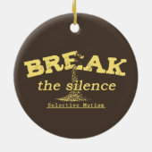 Das Schweigen brechen Keramik Ornament (Hinten)