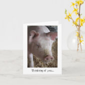 Das Schwein, das an Sie denkt, kardieren Karte (Gelbe Blume)