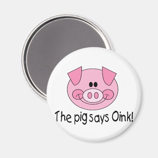 Das Schwein sagt roink Magnet (Vorderseite/Rückseite)