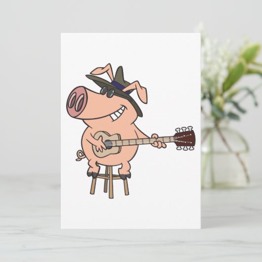 Das Schweinefleisch als Blues Einladung (Stehend Vorderseite)